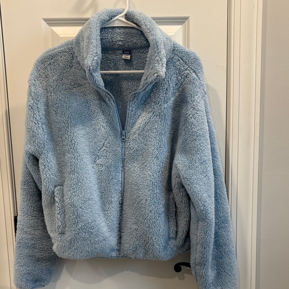 Old Navy Light Blue Fleece Sherpa Jacket Small S